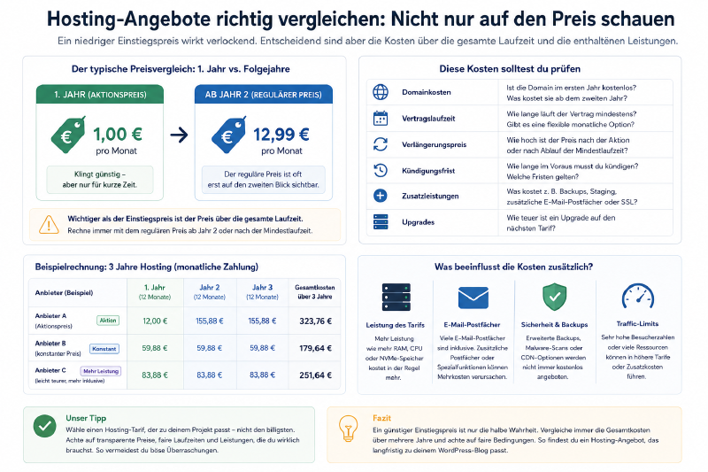 Hosting-Angebote richtig vergleichen